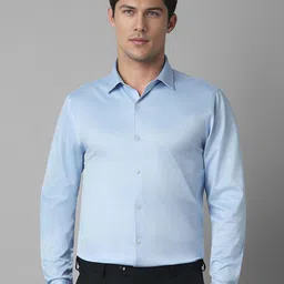 Louis Philippe Men Spread Collar Solid Cotton Slim Fit Formal Shirt-picture-29