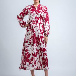 The Roadster Women Lifestyle Co Floral Printed A-Line Midi Dresses-image-12