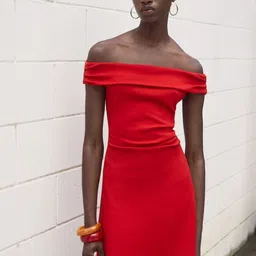 MANGO Off-Shoulder Bandeau Mini Dress-image-95