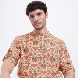 Anouk Rustic Ethnic Moti Print Short Kurta-picture-3