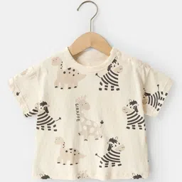 YK Kids Conversational Printed Cotton T-shirt-42
