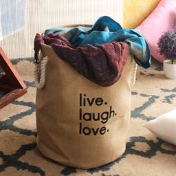 Cortina Brown Printed Foldable Laundry Bag-36