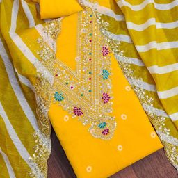 BlissFlair Pure Cotton Unstitched Dress Material-image-4