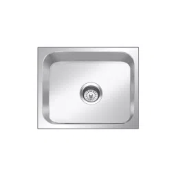 Nirali BG Kitchen Sink Rectangular Straight Series Mini 380x305 mm (15x12 inch) Glossy Finish Stainless Steel, Orra-image-24