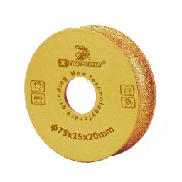 Xtra Power 75x20 mm Yellow Round Edge Vacuum Brazed Grinding Wheel (Pack of 50)-image-62