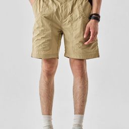 Snitch Men Beige Loose Fit Mid-Rise Shorts-image-77