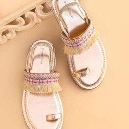 Earthy Touch Premium Slip On Sandal - Rose Gold-picture-27