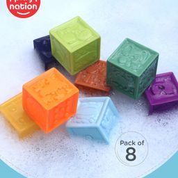 Play Nation Bath In Style Squeeze Toy Set Pack of 8 - Multicolour-15