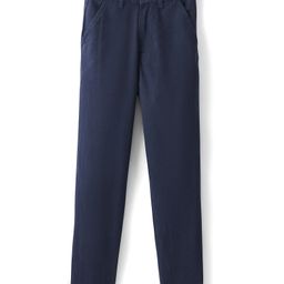 Pine Kids Full Length Cotton Elastane Trouser - Navy Blue-picture-0