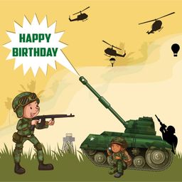 Untumble Military Theme Decoration 122 cm Backdrop with Army Theme Posters - Pack of 1-image-11