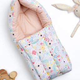 Haus & kinder Cotton Carrier Nest Cum Sleeping Bag  Ditsy Bloom - Peach-image-13