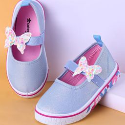 Cute Walk by Babyhug Slip On Casual Shoes with Bow Applique - Blue-picture-17