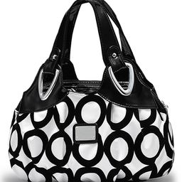 SYGA Women's Printed PU Leather Hobo Bag, Multiple Colors and Patterns, Crossbody Shoulder(CIRCLE PATTERN)-37