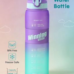 Sports Bottle with Winning Print Blue & Purple - 1000 ml-image-46