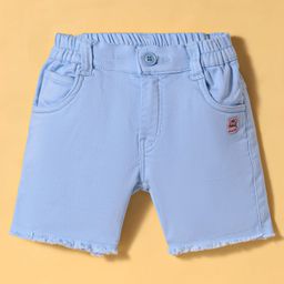 Olio Kids Cotton Knit Above Knee Length Shorts - Light Blue-image-39