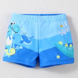 Babyhug Swimming Trunk With Dino Print - Blue-image-59