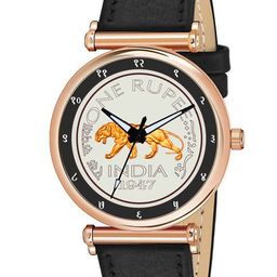 Gopal Shopcart Unisex Dial & Leather Textured Straps Watch C34MRG SLV RS Black Chikani-image-90