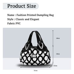 SYGA Women's Printed PU Leather Hobo Bag, Multiple Colors and Patterns, Crossbody Shoulder(CIRCLE PATTERN) image 3