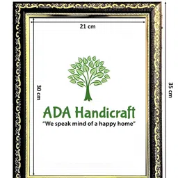 ADA Handicraft Black & Gold-Toned Self Design Wooden Wall Photo Frame-18