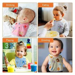 JOY BUZZ Joy Buzz Waterproof Feeding Bibs with Snap Button Closure Printed Pack of 2- Multicolor image 4