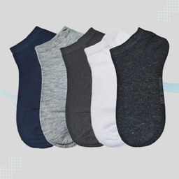 MJE Men Pack Of 5 Anti-Odour Ankle Length Socks-image-96