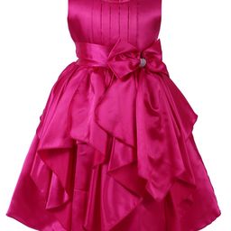 FAIRY DOLLS Girls Fit & Flare Knee Length Dress With Bow-image-75