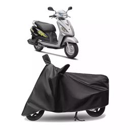 Auto Pearl Polyester Two Wheeler Cover for Suzuki Swish 125 (Grey)-image-97