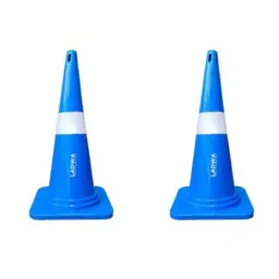 Ladwa Reflective Strip PVC 750 mm Traffic Cone Blue (Pack of 2)-32