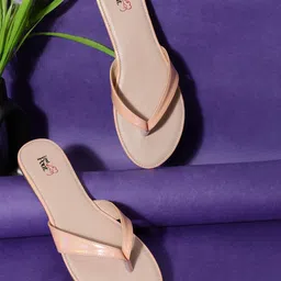 LOUD POUT Women Open Toe T-Strap Flats-56