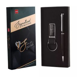 Cello Signature Ball Pen with Keychain Twist Mechanism Closure Type Blue Ink, 8907234510065 (Each 1 Kit)-picture-6
