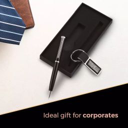 Cello Signature Ball Pen with Keychain Twist Mechanism Closure Type Blue Ink, 8907234510065 (Each 1 Kit) image 4