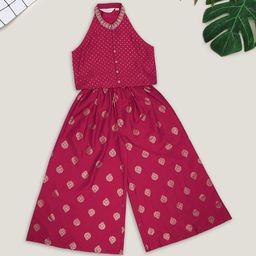 AKKRITI BY PANTALOONS Girls Printed Top With Palazzos Clothing Set-picture-44