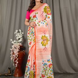 DipDiya Floral Printed Taant Saree-18