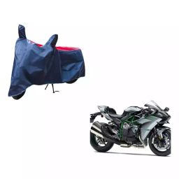 Auto Pearl Waterproof Two Wheeler Cover For Kawasaki Ninja H2 (Red & Blue)-image-85
