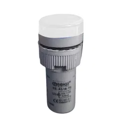 Sibass Electric LED Indicating Lamp 22.5 mm Dia. White Body 220 V AC White Light, SE-AD22-22DS (Pack of 1000)-5