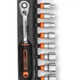 Groz Socket On Rail 9 pc Socket Set KIT/SKT/H/3-8/9LH/UG-29