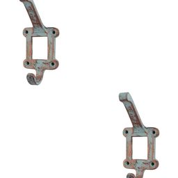 IndianShelf Bronze Toned & Blue 2 Pieces Iron Wall Hooks-picture-3