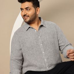 Sztori Men Plus Size Textured Casual Shirt-image-43