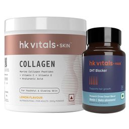 HealthKart HK Vitals Skin Radiance Collagen 200 g Lemon and DHT Blocker 30 Tabs Combo-17
