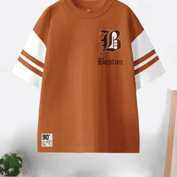 BAESD Boys Drop-Shoulder Sleeves Pure Cotton T-shirt-image-95