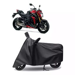 Auto Pearl Polyester Two Wheeler Cover for Suzuki GSX S1000F (Grey)-image-81