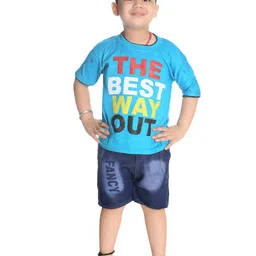 Smuktar garments Boys Blue Clothing Set-image-21