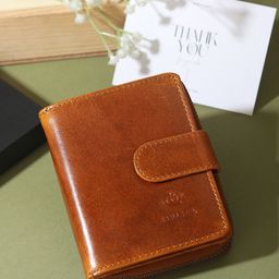 BBELLE CO. Men Zip Detail Leather Two Fold Wallet with SD Card Holder-image-80