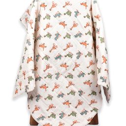Moms Home Organic Cotton Baby Muslin AC Quilt Blanket Dino- Multicolour-image-73