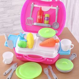 Playnation Chef Home Kitchen Suitcase Playset 28 Pieces - Multicolour-10