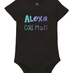 Zeezeezoo Family Theme Half Sleeves Alexa Call Masi Printed Onesie - Black-image-106