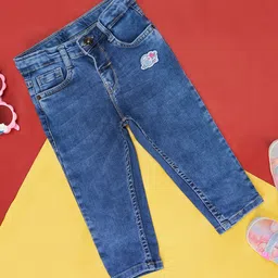 Pantaloons Baby Placement Patch Detailed Jeans - Dark Blue-picture-27
