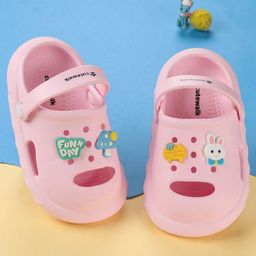 Cute Walk by Babyhug Slip on Clogs with Strap - Pink-image-33