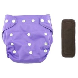 Sparkle Joy Free Size Reusable Cloth Diaper With Insert - Purple-50