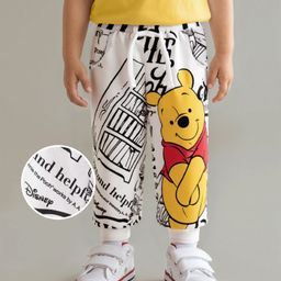 Babyhug Disney Terry Knit Full Length Winnie The Pooh Printed Lounge Pant - White-image-71
